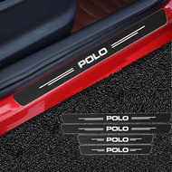 Carbon Fiber Anti Scratch Scuff Pedal For Polo 6R 6N 6N2 6C 9N 9N3 Rline R Line Car Door Sill Protec