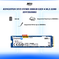 KINGSTON NV3 NVME GEN 4 M.2 2280 (500GB/1TB/2TB/4TB)