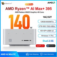 Beelink GTR9 Pro Ryzen AI MAX+ 395 MINI PC Radeon 8060s LPDDR5X 128GB 2TB Wifi7 BT5.4 2x2.5G USB4.0x