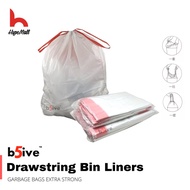 b5ive Garbage Bag Household Kitchen Thickened Tear-Free Extraction Drawstring Closing Medium Disposa