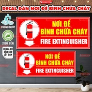 Decal Sign Sticker for Place of Fire Extinguisher Fire Protection Arrow Area Instructions Durable Wa