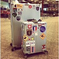 New~influencer Style rimowa Suitcase Sticker Trolley Case Retro Luggage Waterproof Sticker Luggage ins No Glue