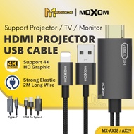 MOXOM Cable 4K Tv To Phone USB C Hub Connector Type C HDMI Converter Adapter Projector Connect Andro