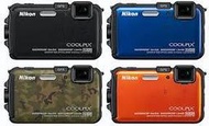 防水10米 GPS定位★16G電+原包組 九成新Nikon COOLPIX AW100