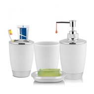 4 Pcsset Plastic Bathroom Suit Scrub Durable Toothbrush Holder Soap Dish Cup Dispenser Bottle Bath Accessories Household