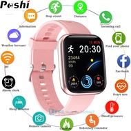 POSHI Smart Digital Watch For Women Original Silicon Strap Waterproof Watch Men Sports Watches Heart Rate Blood Pressure Jam Tangan Pintar