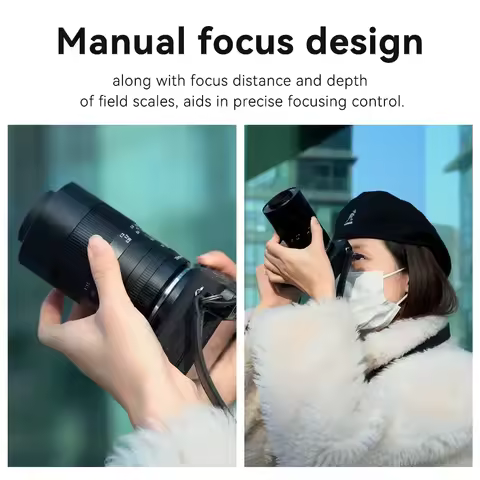 7artisans 60mm F2.8 APS-C Manual Macro Prime Lens For Canon EOS-M M50 M50 Mark II Sony E ZVE10 Fuji