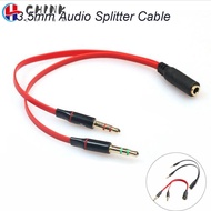 CHINK 3.5mm Jack 1 Female To 2 Male Earphone Microphone Splitter Durable Universal Useful Audio Cable