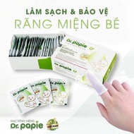 Rơ lưỡi cho bé gạc rơ lưỡi dr.papie hộp 30 gói gạc răng miệng Dr papie