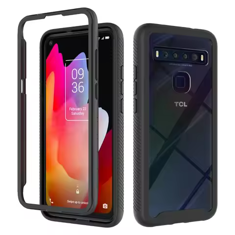 Rugged Hybrid TPU/PC Phone Case For TCL 10L Fundas Capa Two Layer Structure Shockproof Crystal Clear