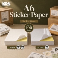 (A6) 100 SHEETS SIMILI / GLOSSY STICKER /A6 WAYBILL STICKER/AWB STICKER/CONSIGNMENT NOTE