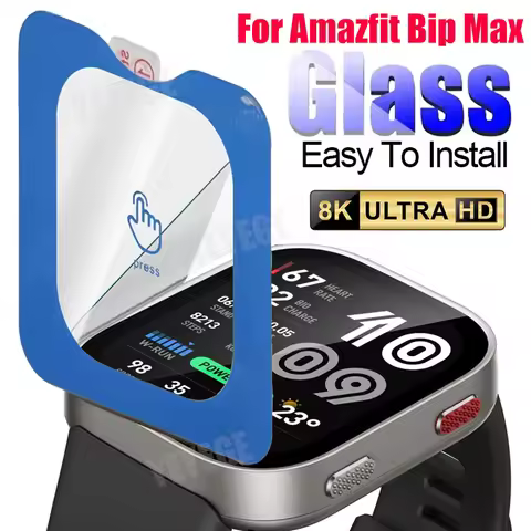 Easy Install Tempered Glass For Amazfit Bip Max Screen Protector Film Compatible For Huami Amazfit B