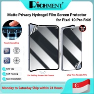 RICHMENT Anti-Spy Hydrogel Film Screen Protector Fingerprint Unlock for Google Pixel 10 Pro Fold/9 P
