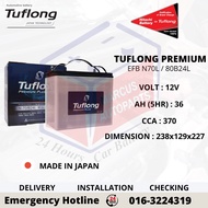 TUFLONG PREMIUM PLUS EFB N70L | 80B24L AUTOMOTIVE CAR BATTERY