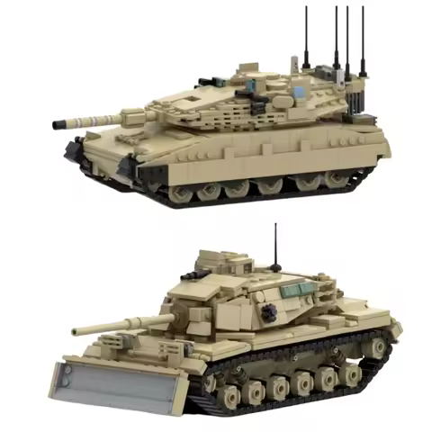 Hot Military Bricks Series Merkava MK4 Main Battle Tank M60A1 M60E1 M60 Building Blocks Construction