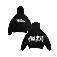 LS LS LS LS | Oversized BOXY HOODIE 300gsm | Brave Brave Brave
