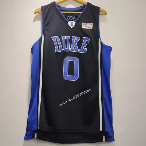 Basketball Jersey Men Women Oversize 0 Tatum Duke University Embroidery Sewing Breathable Sports Hig