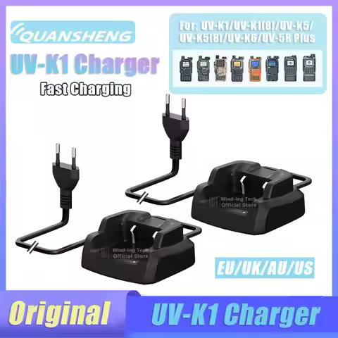 Original Quansheng UV-K1 Desktop Charger For UV-K1(8) UV-K5 UV-K6 Radio Battery Charger Fast Chargin