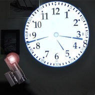 新款二代LED投影時鐘超低音 個性羅馬投射鐘表客廳鐘掛鐘電子鐘1283844