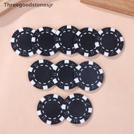 TGS 10 Pcs ABS Plastic Poker Chips Casino Texas Hold'em Poker Metal Coin 11.5g Poker Chip Game Chip 