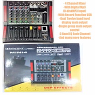 Trident IMIX MINI4 Professional 4-Channel Mixer (Black)with DSP Effects