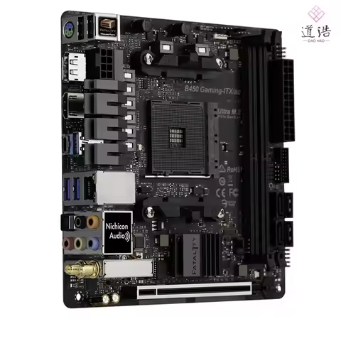 For ASROCK B450 GAMING-ITX/AC Motherboard 64GB HDMI PCI-E3.0 Socket AM4 DDR4 Mini-ITX B450 Mainboard