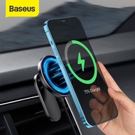 Baseus ที่วางโทรศัพท์ในรถยนต์แบบแม่เหล็กที่ชาร์จไร้สายสำหรับ iPhone 13 iPhone 12 Pro Max ที่ชาร์จในรถยนต์แบบไร้สายที่วางโทรศัพท์