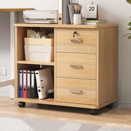 File Cabinet Office Wooden Small Cabinet with Lock Mobile Drawer Storage Cabinet Multi-Layer Storage Cabinet with Wheels