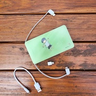 自帶雙線可充式鋰行動電源10000mAh(客製)