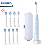 【大王家電館】【飛利浦二年潔淨方案贈原廠刷頭共8+1個】PHILIPS HX6853/HX-6853 飛利浦音波震動智能護齦電動牙刷