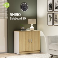 Oggi Furniture Rak Susun - Sideboard - Agio Shiro Sideboard 80 White - Tuscany Oak