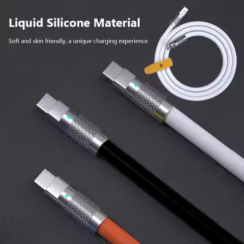 100W Fast Charging Cable Liquid Silicone 1M 1.5M 2M PD Type C Cable Type-C To C Versatile Compatibil