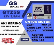 Aki Motor Honda Beat Karbu/FI, Vario 110, Mio Soul GTZ5S GS Aki Kering
