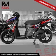 Soul GT 125 Full Body Decal Sticker, Mio Soul GT 125 Striping Sticker Soul GT 125 Ducati