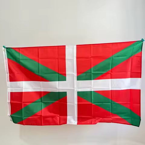 Basque Flag 90x150cm printed polyester hanging Spain Spanish ikurrina3x5f't Basque Flag Banner