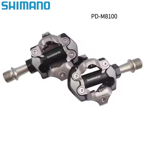 SHIMANO PD-M8100 DEORE XT SPD Pedals, Dual Sided Clipless for XC Trail Gravel MTB, SM-SH51 Cleats In