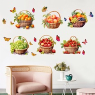 OLLstore 9097 FRUITS BASKET CNY Removable PVC Wall Sticker Home Decor