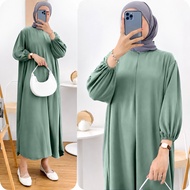 Fathia Cringkle Airflow Dress | Contemporary Gamis | Nursing Friendly Gamis By RUBABA