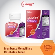 Konilife Omega 3 Food Supplement Botol 30 Softcapsule Minyak Ikan Dosis Tinggi Aman Mudah Ditelan