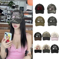 Korea Korea aeae Baseball Hat Female Color Matching Letter Embroidery Sunshade Sunscreen Peaked Cap 