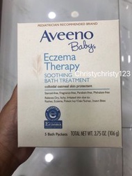 (現貨-5包裝) ~Aveeno Baby 嬰兒無香料濕疹修護舒緩浴粉 (Aveeno Baby Eczema Therapy Soothing Bath Treatment -5 Packs) ~到