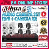 DAHUA Smart Dual Light Audio 5MP 🌟8-CHANNEL🌟 Full HD 1620P CCTV 8CH DVR and Camera Package