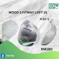 CLEARANCE SALE Fitway Fairway Wood 3 Loft 15' With Original Shaft Stiff Flex