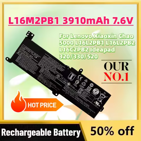 High-Quality L16M2PB1 3910mAh 7.6V Laptop Battery for Lenovo Xiaoxin Chao 5000 L16L2PB1 L16L2PB2 L16