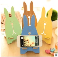 Creative mobile phone holder 3311 cartoon rabbit wooden mobile phone holder mobile phone holder whol