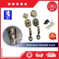 KNN-DIY JTC Entrance Handle Lock TC1188AC | DOOR ENTRANCE HANDLE LOCK SET ANTIQUE COPPER TC1188AC