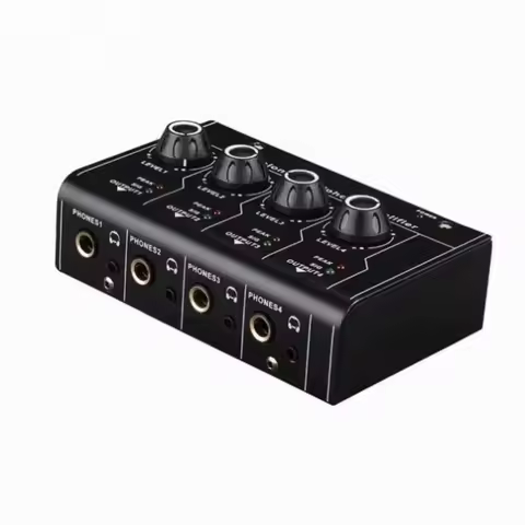 Factory Pro PH4 Portable 4 Ways Headphone Power Sound Amplifier Earphone AMP Master Speaker