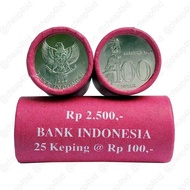 KOIN 100 RUPIAH TAHUN 1999 - 1 ROLL 25 KEPING