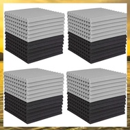 (HARB) 48 Pcs Acoustic Foam BoardStudio Wedge TileAcoustic Foam Soundproof Pyramid Studio Treatment 