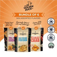 [Bundle of 6] 2 x Tom Yum Goong Gourmet Mix &amp; 2 x Salted Egg Fish Skin &amp; 2 x Chilli Crab Seaweed Tempura